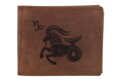 Pánska peňaženka MERCUCIO svetlohnedá vzor 35 znamenie kozorožec 2911908