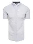 Bavlnená košeľa s krátkym rukávom v bielom prevedení so vzorom.