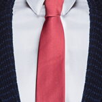 Výrazná kravata  v červenom prevedení.