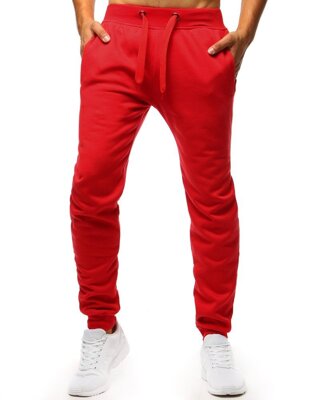 Červené pánske teplákové nohavice UX2711 skl.21