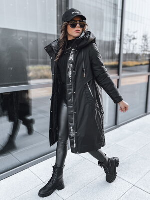 Čierna dámska zimná bunda MODERN  TY3931