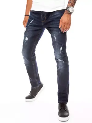 Granátové pánske džínsy