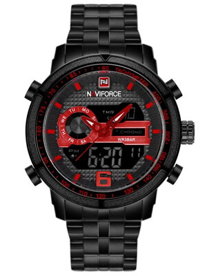 Pánske hodinky NAVIFORCE - NF9119 (zn066d) - black/red