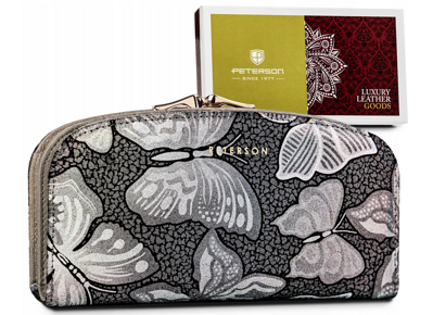 Dámska peňaženka zdobená vzorom motýľov — Peterson