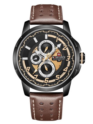 Pánske hodinky NAVIFORCE NF9142 (zn087b) black/br.