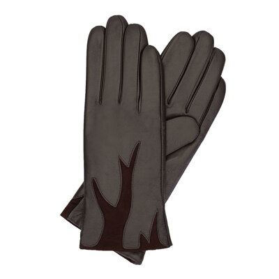 Dámske oteplené rukavice z pravej kože.