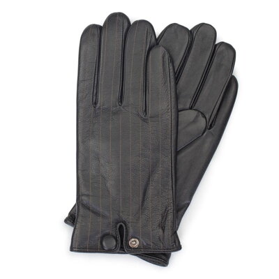 Čierne kožené rukavice pre pánov.