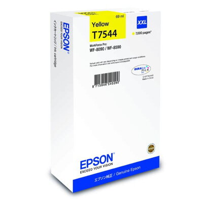Epson originál ink C13T754440, T7544, XXL, yellow, 69ml, Epson WorkForce Pro WF-8590DWF, žltá