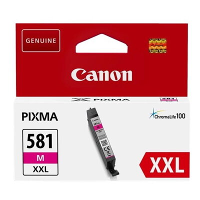 Canon originál ink CLI-581M XXL, magenta, 11.7ml, 1996C001, very high capacity, Canon PIXMA TR7550, TR8550, TS6150, TS8150, TS9150, purpurová