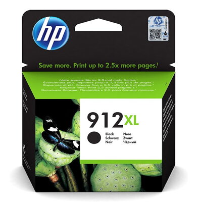 HP originál ink 3YL84AE, HP 912XL, black, 825str., high capacity, HP Officejet 8012, 8013, 8014, 8015 OJ Pro 8020, čierna