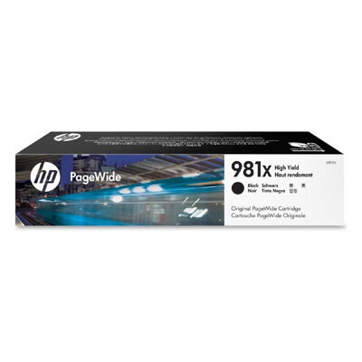 HP originál ink L0R12A, HP 981X, black, 11000str., 194ml, high capacity, HP PageWide MFP E58650, 556, Flow 586, čierna