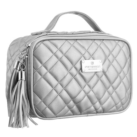 Strieborná dámska kozmetická taštička z jednej komory Strieborná dámska kozmetická taštička z jednej komory