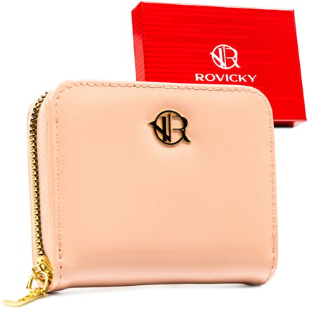 Ružová dámska peňaženka Rovicky – malá peňaženka na zips