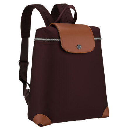 Bordovo-hnedý dámsky mestský ruksak s uchytením na kufor