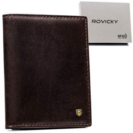 Elegantná pánska peňaženka z pravej kože s RFID - Rovicky