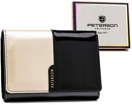 Dámska peňaženka z ekologickej kože na patentku a zips - Peterson