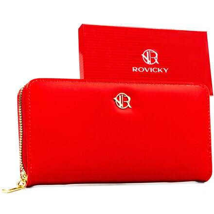 Červená dámska peňaženka Rovicky – veľká peňaženka na zips