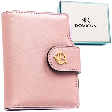 Dámska ružová peňaženka z ekologickej kože s RFID ochranou