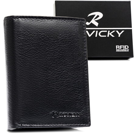 Pánska kožená peňaženka s RFID v čiernej farbe ROVICKY