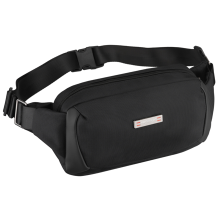 Saszetka męska na biodra czarna listonoszka nerka na ramię mała crossbody - Peterson