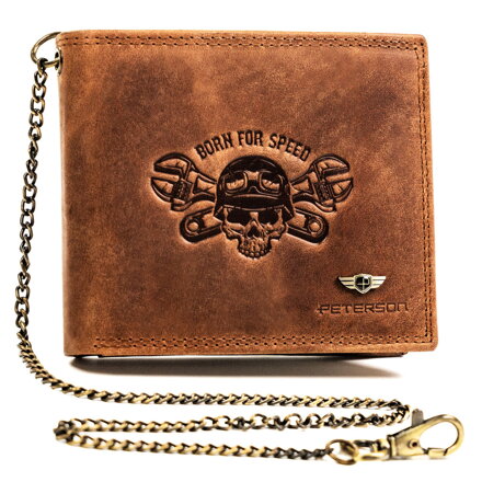 Pánska peňaženka bez zapínania z nubukovej kože - Peterson