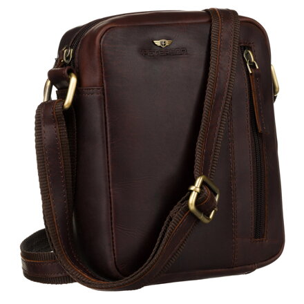 Hnedá crossbody taška na zips - Peterson skl.