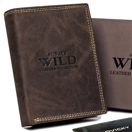 Pánska kožená peňaženka s vonkajším vreckom - Always Wild
