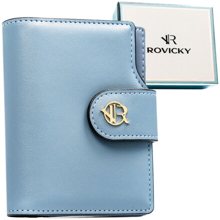 Dámska modrá peňaženka z ekologickej kože s RFID ochranou