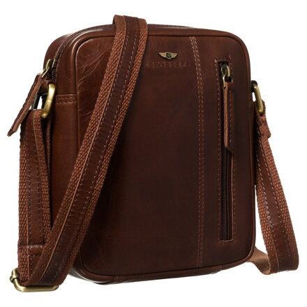 Hnedá pánska kožená crossbody taška Peterson – klasika v elegantnom prevedení