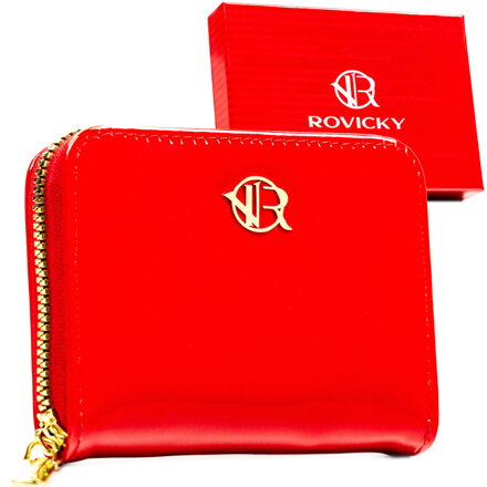 Červená dámska peňaženka Rovicky – malá peňaženka na zips