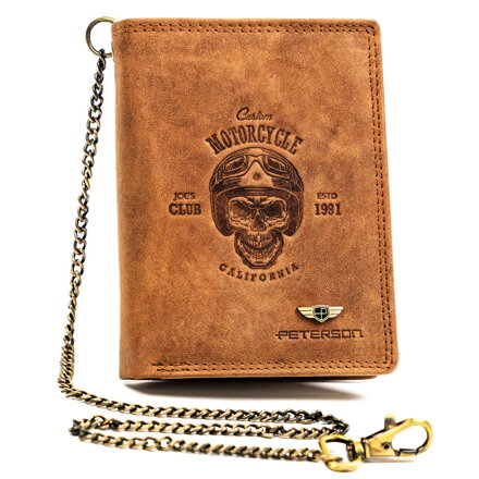 Pánska peňaženka bez zapínania z prírodnej nubukovej kože - Peterson