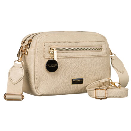 Béžová mestská dámska crossbody kabelka 