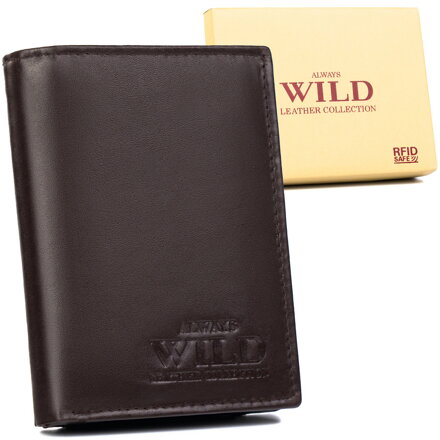 Elegantná peňaženka z pravej kože s patentným zapínaním - Always Wild