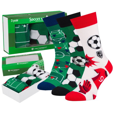 Pánske ponožky futbal 3 páry veľkosť 38–44 - Peterson