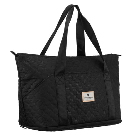 Czarna, treningowa torba wykonana z poliestru, jednokomorowa - Peterson