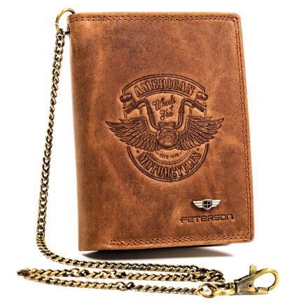 Pánska peňaženka bez zapínania z prírodnej nubukovej kože - Peterson