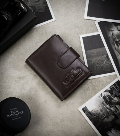 Pánska kožená peňaženka s vreckom na zips - Always Wild