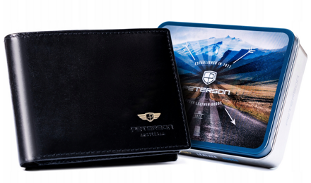 Malá kožená peňaženka bez spony - Peterson