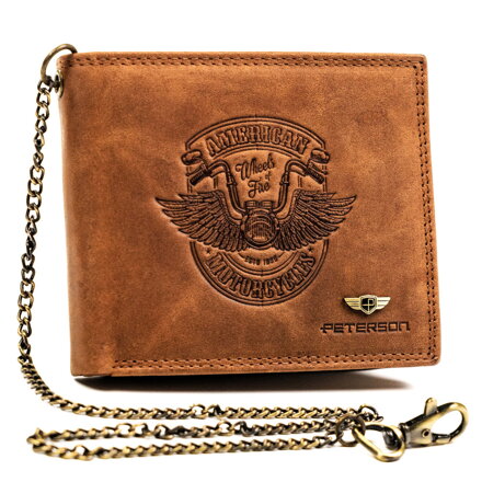 Pánska peňaženka bez zapínania z nubukovej kože - Peterson