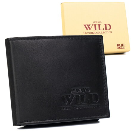 Elegantná pánska kožená peňaženka s patentným zapínaním - Always Wild