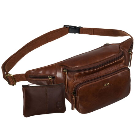 Hnedá pánska kožená ľadvinka na pás – štýlová a praktická na každý deň