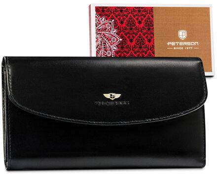 Elegantná, veľká dámska peňaženka z prírodnej kože - Peterson