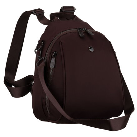 Dámsky malý bordový ruksak z polyesteru 2v1 – ruksak aj kabelka