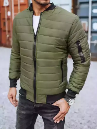 Moderná zelená bomber bunda skl.