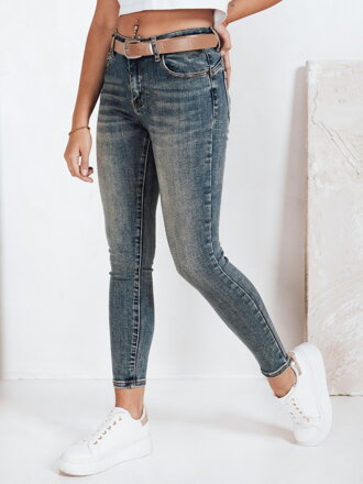 Dámske rifle skinny push up modré UY2803
