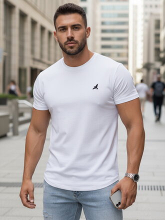 Dstreet RX5574 biele pánske tričko