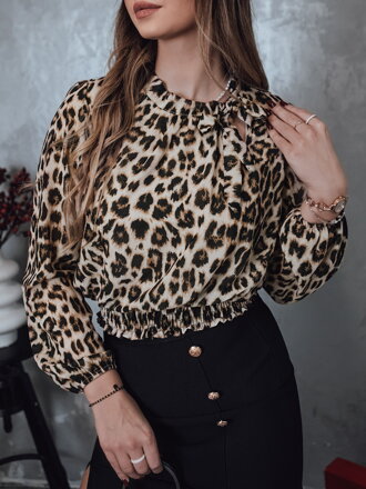Bluzka damska oversize SAVANATOP w panterkę Dstreet RY2711