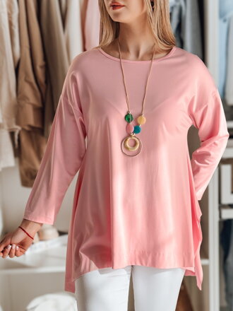 Bluzka damska one size oversize z wisiorkiem COMFILA różowa Dstreet RY2790