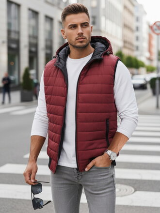 Bordová pánska vesta