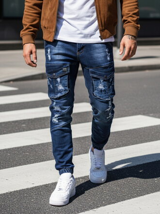 Moderné pánske rifle s vreckami.